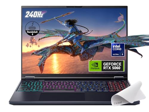 acer Predator Helios Neo 16S AI Ordinateur portable de jeu | 16 WQXGA OLED 240 Hz | Intel Core Ultra 9 275HX | NVIDIA GeForce RTX 5060 | Win 11, avec tapis de souris (32 Go de RAM | SSD PCIe de 2 To)