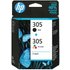 HP 305 Pack de 2 (6ZD17AE) - Black 3 Couleurs