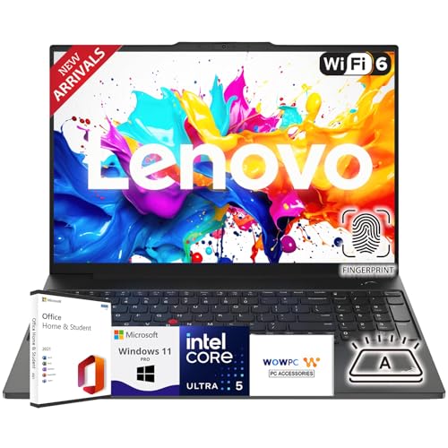 Lenovo Ordinateur portable WUXGA Thinkpad E16 de 16 po (édition 2025 2026) avec Microsoft Office, Intel Core Ultra 5 125U, 16 Go de RAM, 512 Go SSD, clavier rétroéclairé, lecteur d'empreintes