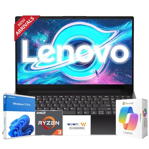 Lenovo Ordinateur portable V15 professionnel et étudiant, Ryzen 3 série 7000 (surpasse Intel i5-1235U), 16 Go de RAM, 1 To SSD, écran FHD de 15,6 po, design ultra silencieux, autonomie de la batterie