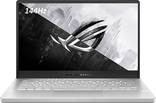 Asus ROG Zephyrus G14 VR Ready Ordinateur portable gaming 14 144 Hz Full HD IPS 8 cœurs AMD Ryzen 9 5900HS, NVIDIA GeForce RTX 3060, accessoires Moonlight White-Tikbot (16 Go de RAM | SSD PCIe 1 To)