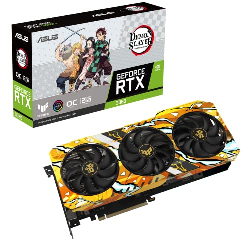 ASUS TUF Gaming NVIDIA GeForce RTX 3060 V2 OC Edition Carte graphique (PCIe 4.0, 12 Go GDDR6, HDMI 2.1, DisplayPort 1.4a, double roulement à billes, certification de qualité militaire, GPU Tweak II)