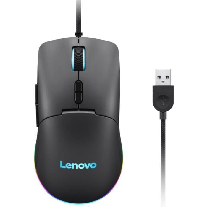 Souris filaire Gaming LENOVO M210 - RGB 3 zones - 7 boutons - Prete a l’emploi - Black