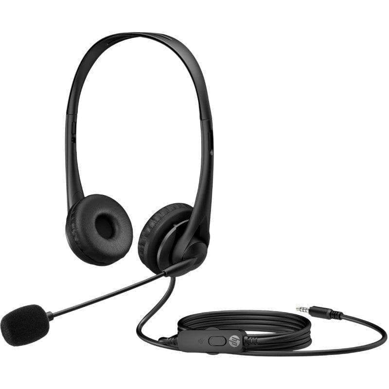HP Auriculares HP G2 avec câble USB-A, micro à réduction de bruit, confort bureau, Black
