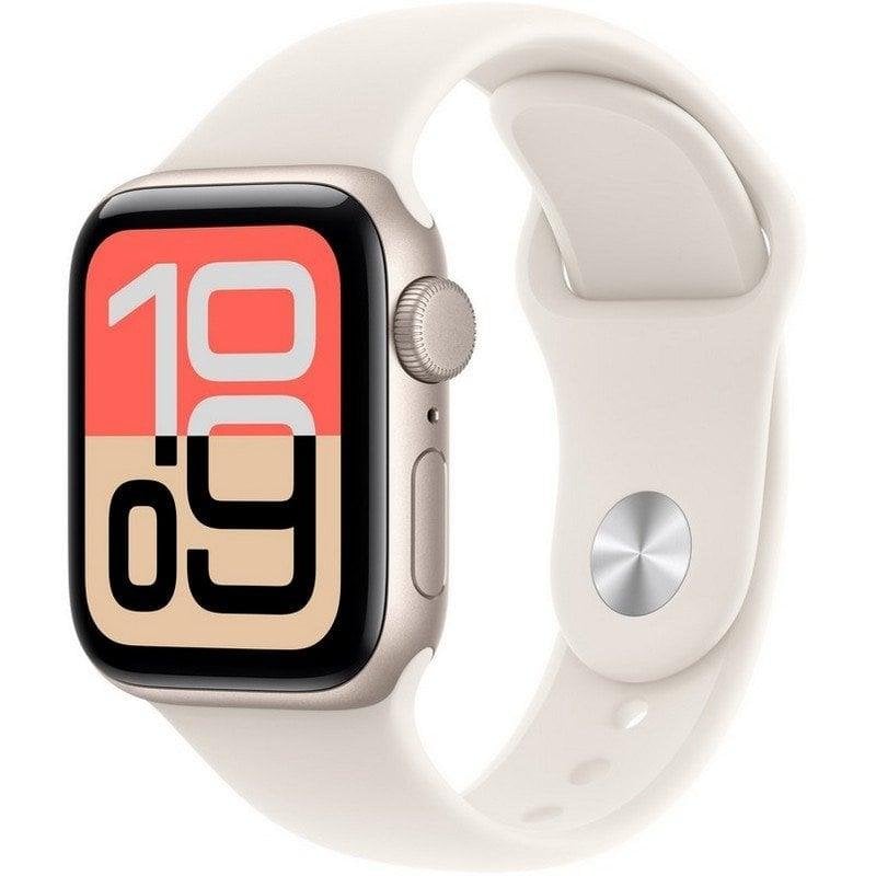 Apple Watch SE 3 GPS 40mm Aluminium Starlight Bracelet Sport M L Détection chutes