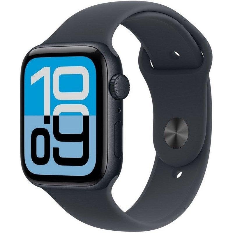 Apple Watch SE 3 GPS 44mm Aluminium Minuit Bracelet Sport M L Résistant à l'eau