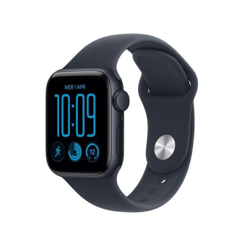 Apple Watch SE 3 GPS 40mm Aluminium Minuit avec Bracelet Sport Blue S M