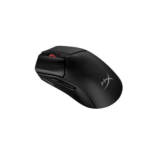 HyperX Pulsefire Haste 2 Wireless, Souris Gaming Sans Fil Ultra Légère 61 g, Capteur HyperX 26K jusqu’à 26 000 DPI, Double Connexion Sans Fil 2.4 GHz et Bluetooth, Autonomie jusqu’à 100h, Noir