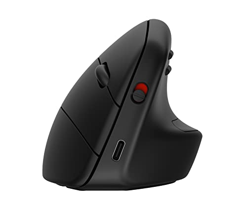 HP Souris Verticale Ergonomique 920 sans Fil Bluetooth 5.3 et dongle USB, 5 Boutons programmables, Batterie de 16 semaines, Multi-appareils, Multi-OS