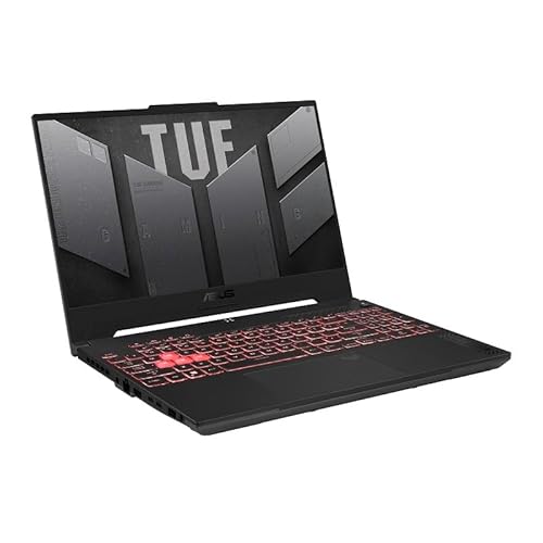 ASUS TUF Gaming A15 (2023) Ordinateur portable de jeu, 15,6 FHD 144Hz, affichage 100 sRGB, GeForce RTX 4060, AMD Ryzen 7 7735HS, 16 Go DDR5, 1 To PCIe SSD, Wi-Fi 6, Windows 11, FA507NV-EH74