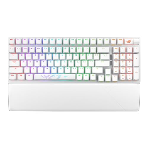 ASUS ROG Strix Scope II 96 Clavier de Jeu mécanique sans Fil - 96 de Pleine Taille, connectivité tri-Mode, commutateurs cliquables pré-lubed ROG NX Storm, Touches PBT RVB, PC