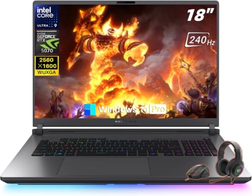 ASUS ROG Strix G18 Ordinateur portable de jeu 2026 RTX 5070, Intel 24-Core