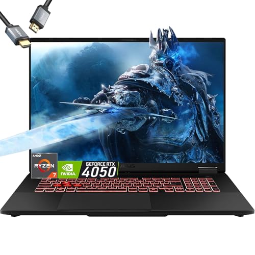 ASUS Ordinateur portable de jeu TUF A16 - AMD Ryzen 7 7445HS Beat i7-12650H - RTX 4050 - Clavier rétroéclairé RVB - WUXGA 16 144 Hz - 32 Go de RAM DDR5 - SSD PCIe de 2 To - Windows 11 - Portatil