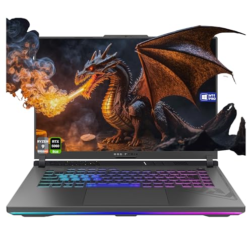 ASUS ROG Strix G18 Ordinateur portable de jeu, AMD Ryzen 9-8940HX, 32 Go de RAM DDR5, 1 To PCIe SSD, écran 18 2,5K (2560 x 1600) 240 Hz, Nvidia G-Force RTX 5060, clavier RVB rétroéclairé 4 zones, W11