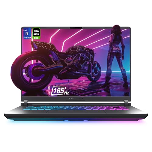 ASUS ROG Strix G16 Ordinateur portable de jeu, Intel i7-14650HX, 32 Go de RAM DDR5, 1 To PCIe SSD, écran 16 FHD (1920 x 1200), Nvidia G-Force RTX 5060, clavier RVB 4 zones, W11 Home, Eclipse Gray