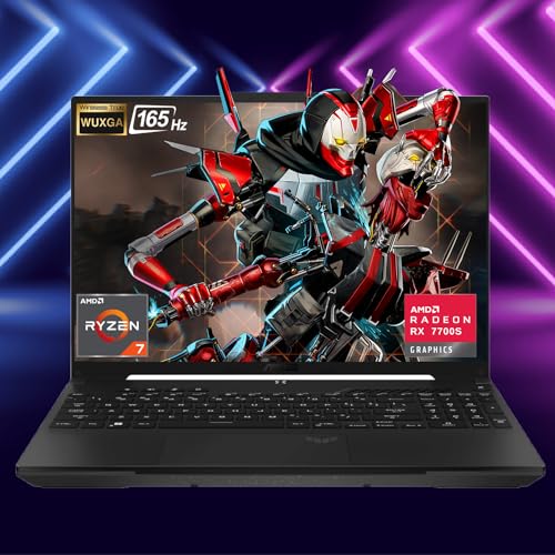 ASUS TUF Ryzen 7 Premium Gaming Laptop 16 , 16 FHD 165Hz, AMD Ryzen 7 7735HS (Beats Intel i7-13700H), AMD Radeon RX 7700S (Beats GeForce RTX 4060), 32 Go de RAM DDR5, 1 To SSD, RGB Backlit KB, W11