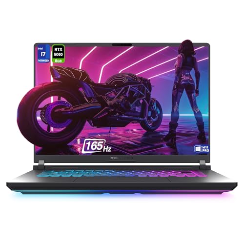 ASUS ROG Strix G16 Ordinateur portable de jeu, Intel i7-14650HX, 32 Go de RAM DDR5, 2 To PCIe SSD, écran 16 FHD (1920 x 1200), Nvidia G-Force RTX 5060, clavier RVB 4 zones, W11 Pro, gris éclipse