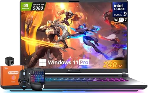ASUS Ordinateur portable de jeu ROG Strix G18 2025, GeForce RTX 5080 16 Go DDR7, Intel Ultra 9 275HX, écran nébuleuse de 18 po, 2,5K 240 Hz, 64 Go DDR5, 2 To SSD, Wi-Fi 7, KB rétroéclairé RVB, Windows