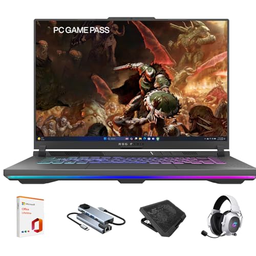 Asus Dernier ordinateur portable de jeu ROG Strix G16 2025, écran 16 po FHD 165 Hz, AMD Ryzen 9 8940HX, RTX 5070 Ti, 16 Go de RAM, 1 To SSD, Eclipse Grey