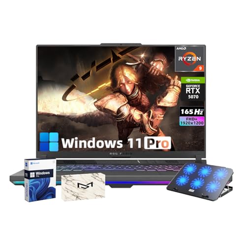 ASUS Ordinateur portable de jeu ROG Strix-G16 - NVIDIA GeForce RTX 5070 Ti, AMD Ryzen 9 HX 8940HX, 16 cœurs (jusqu'à 5,3 GHz), 165 Hz 300 nits, 32 Go de RAM DDR5, 1 To SSD, WiFi 6E, Ko rétroéclairé