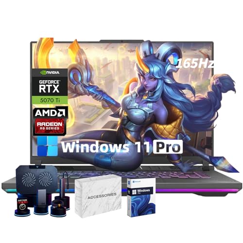 ASUS ROG Strix-G16 Ordinateur portable de jeu • Écran 16 165 Hz 300 nits • AMD Ryzen 9 HX 8940HX • NVIDIA GeForce RTX 5070 Ti • Ko rétroéclairé • Win11 Pro PC, avec accessoires (32 Go de RAM DDR5