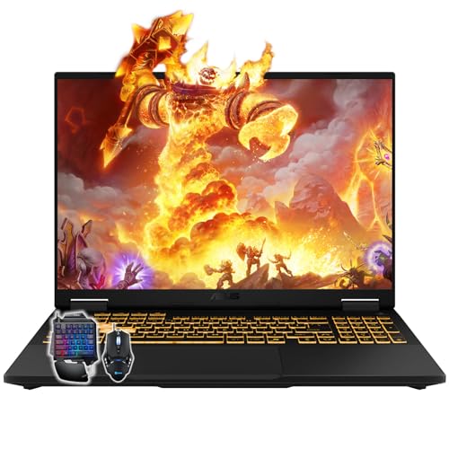 ASUS Ordinateur portable TUF Gaming F16, NVIDIA RTX 5060, Intel i7-14650HX (jusqu'à 5,2 GHz), écran LCD antireflet FHD 165 Hz, WiFi 6E, charge rapide, 64 Go DDR5, SSD de 2 To, Windows 11 Pro