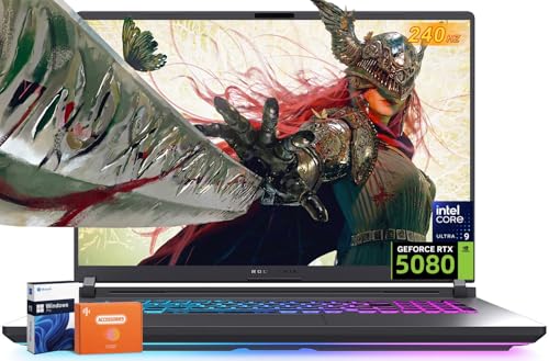 ASUS Ordinateur portable de jeu ROG Strix G18 (2025), NVIDIA RTX 5080 16 Go GDDR7, Intel Ultra 9 275HX (Beat i9), 18 po 240 Hz 3 ms 2,5 K, WiFi 7, 64 Go DDR5, 4 To SSD, Windows 11 Pro, avec