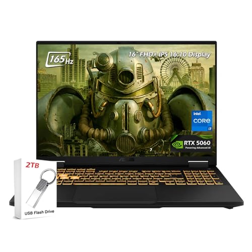 ASUS TUF Gaming F16 (2025) Ordinateur portable de jeu, écran 16 FHD 165 Hz IPS 16 10, Intel Core i7-14650HX, NVIDIA GeForce RTX 5060, 32 Go DDR5 1 To SSD, Wi-Fi6E, Win11, Jaeger Gray, avec clé USB