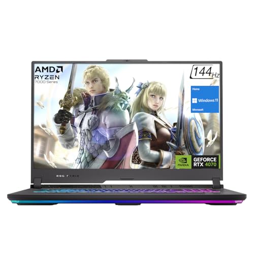ASUS ROG Strix G17 Ordinateur portable de jeu, 17,3 FHD 1920 x 1080 144 Hz, AMD Ryzen 9 7845HX, GeForce RTX 4070, 32 Go de RAM DDR5, 1 To PCIe M.2 SSD, Wi-Fi 6, clavier rétroéclairé RVB, Windows 11