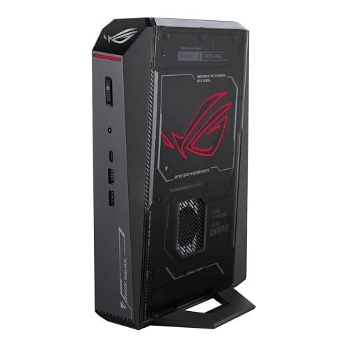 ROG NUC (2025) Mini PC de Jeu avec processeur ARL-HX Intel Core Ultra 9 (série 2), NVIDIA GeForce RTX 5080 MobileGPU, 32 Go de RAM DDR5, SSD NVMe 2 to, Thunderbolt 4, Refroidissement Triple