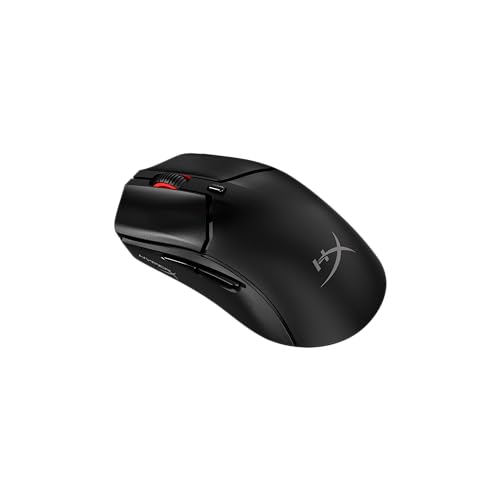 HyperX Pulsefire Haste 2 Mini Wireless, Souris Gaming sans Fil Ultra Légère 59 g, Capteur HyperX 26K Jusqu’à 26 000 DPI, Double Connexion sans Fil 2.4 GHz et Bluetooth, Autonomie Jusqu’à 100h, Noir