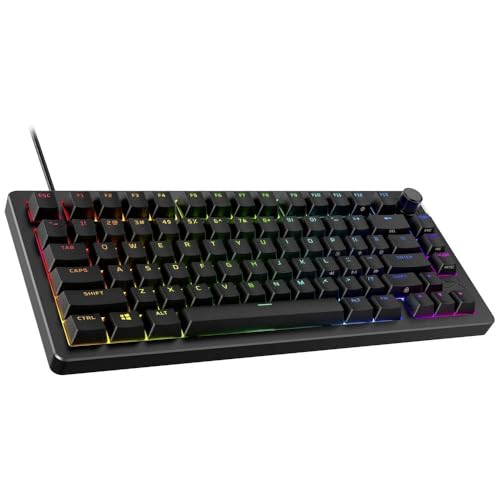 HyperX Alloy Rise - Clavier de jeu mécanique remplaçable à chaud, PC, capteur de lumière ambiante, montage Gasket Mounted, Commutateurs linéaires
