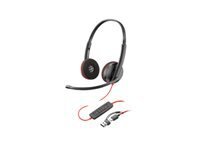 Poly Casque Poly Blackwire C3225 filaire avec micro flexible pour bureau et centre d'appels Black