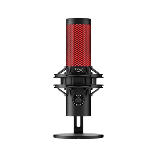 HyperX Quadcast 2 Microphone USB pour Jeux Streaming et podcasting avec Commandes integrees eclairage LED Support de Choc a degagement Rapide et Bras Support integre PC Mac PS5 PS4 USB C Black