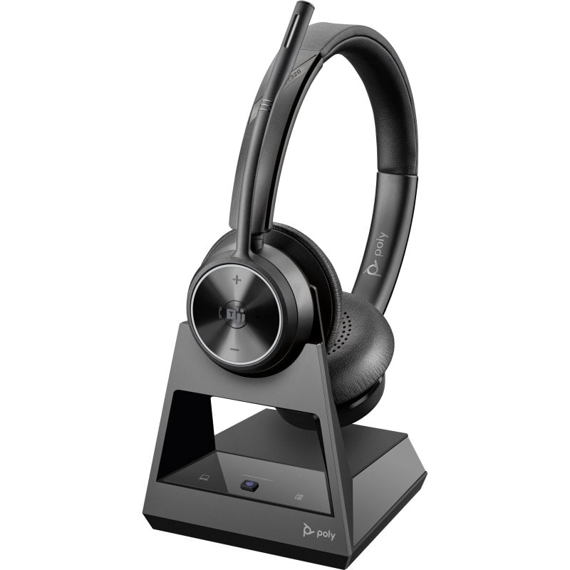 Poly Auriculares POLY Savi 7320 UC Inalámbricos DECT Circumaurales con Micrófono Retráctil