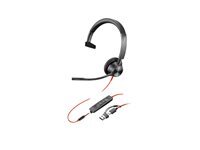 HP Auriculares Poly Blackwire 3315 filaires USB-C A avec réduction de bruit et micro Black