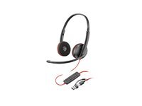 Poly Écouteurs POLY avec câble USB-C et adaptateur USB-A, réduction du bruit et microphone