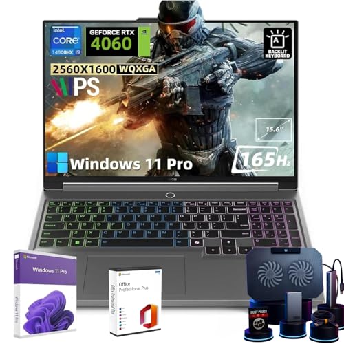 Lenovo Legion Pro 5i Ordinateur portable de jeu, WQXGA 16 , processeur 24 cœurs i9-14900HX, GeForce RTX 4060, 32 Go DDR5, SSD 1 To, KB rétroéclairé, Win 11 Pro, avec accessoires cefesfy