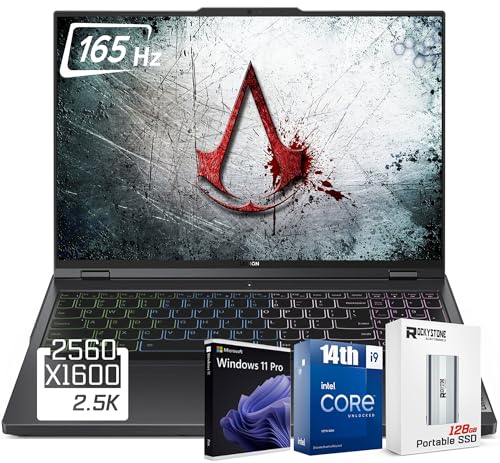 Lenovo Legion 5i Ordinateur portable de jeu, 14e génération, Intel 24-Core i9-14900HX, 16 WQXGA (2560 x 1600) 165 Hz, 64 Go de RAM DDR5, 1 To SSD, GeForce RTX 4060 (TGP 140 W), KB rétroéclairé RVB, W