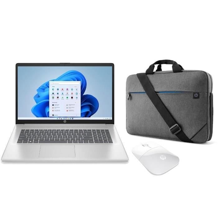 PC Portable HP 17 cn0019nf Windows 11 173 HD Celeron N4120 RAM 4 Go Stockage 128Go SSD AZERTY Sacoche
