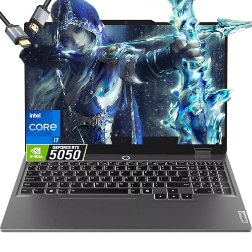 Lenovo LOQ 15 Ordinateur portable de jeu RTX 5050 - Intel Core i7-13650HX Beat AMD Ryzen 9 7940HS -15.6 FHD Display- 64 Go de RAM -2 To SSD - Clavier rétroéclairé - Commutateur MUX - PC portable 2025