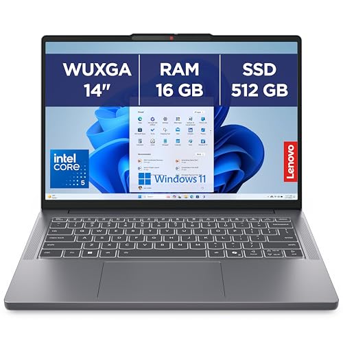 Lenovo IdeaPad Slim 3 14IRH10R - Ordinateur Portable 14'' WUXGA (Intel Core 5 210H, RAM 16Go, SSD 512Go, Intel UHD Graphique, Windows 11 Home) Clavier AZERTY Français - Gris