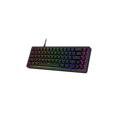 HyperX Origins 2 65, Clavier Gaming mécanique QWERTY, switches échangeables à Chaud, boîtier Personnalisable, Format Compact, Polling Rate 8000 Hz, RGB Personnalisable, PC PS5 Xbox, Noir