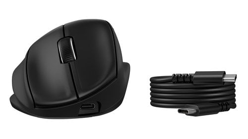 HP Souris HP 725M Tilt Ergonomic Sans Fil Bluetooth USB Noire Silencieuse