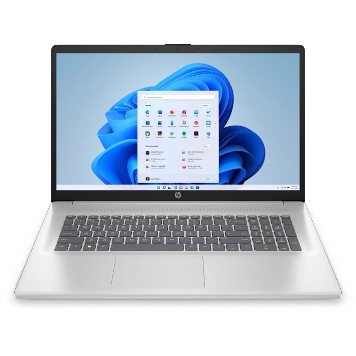 PC Portable HP 17 cn0027nf Windows 11 173 HD Celeron N4120 RAM 8 Go Stockage 256Go SSD AZERTY
