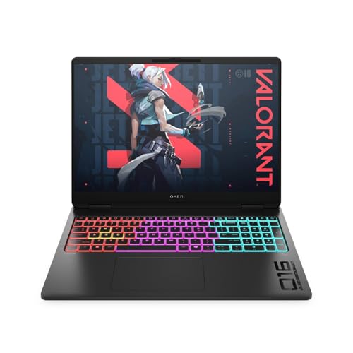 HP Omen Max 16-ah0001sf Ordinateur Portable Gaming 16 WQXGA IPS 240 Hz, PC Portable Gamer (Intel Ultra 9 275HX, RAM 32 Go, SSD 1024 Go, Nvidia GeForce RTX 5080 16Go, Windows 11), Laptop Noir, AZERTY