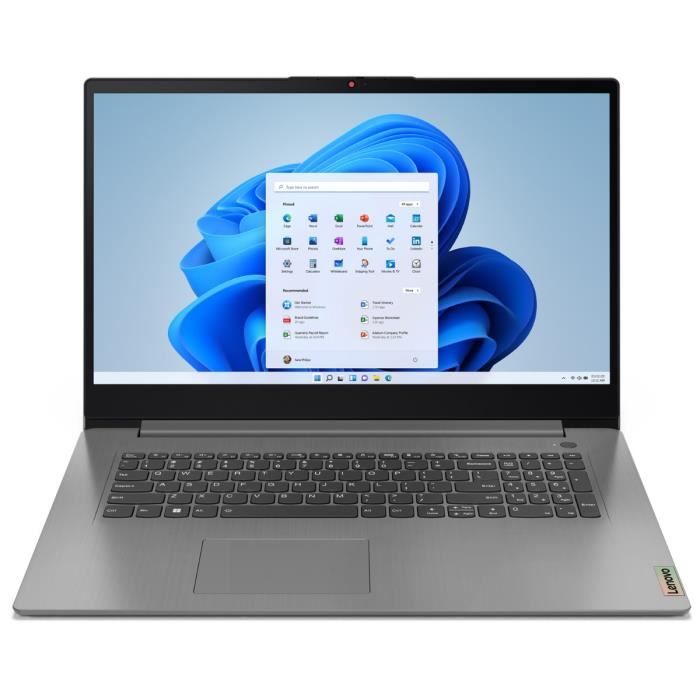 PC Portable LENOVO IdeaPad 3 17ABA7 Windows 11 17 HD Ryzen 5 5625U RAM 8 Go SSD 512 Go AZERTY
