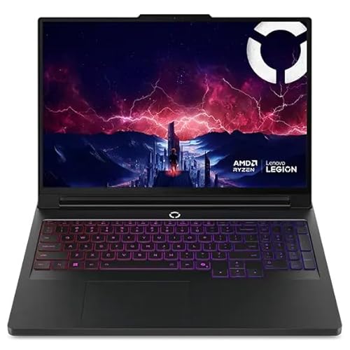 Lenovo Legion Pro 7 Gen 10 AMD Ordinateur portable de jeu 16 (modèle 2026) – AMD Ryzen 9 9955HX 16C, NVIDIA GeForce RTX 5070 Ti 12 Go, 32 Go de RAM, 2 To Gen 5 NVMe SSD, 16 WQXGA OLED 500 nits 240