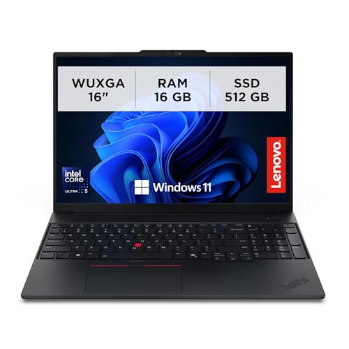 Lenovo ThinkPad E16 Gen 3 [Intel] Copilot PC Intel Core Ultra 5 226V Computer portatile 40,6 cm [16] WUXGA 16 GB LPDDR5x-SDRAM 512 GB SSD Wi-Fi 6E [802.11ax] Windows 11 Pro Italiano Nero (Lenovo Thi