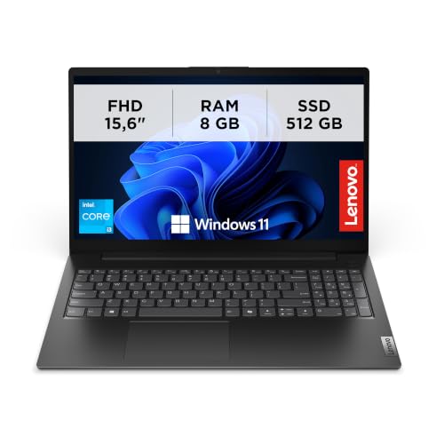 Lenovo V15 G5 IRL Ordinateur portable professionnel 15,6 Full HD – Noir Processeur Intel Core i3 13e génération, RAM DDR5 8 Go, SSD 512 Go rapide, Windows 11 Pro